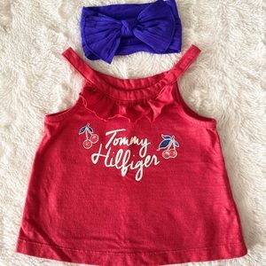 Tommy Hilfiger Baby Girl Tank Top w/ Matching Headband